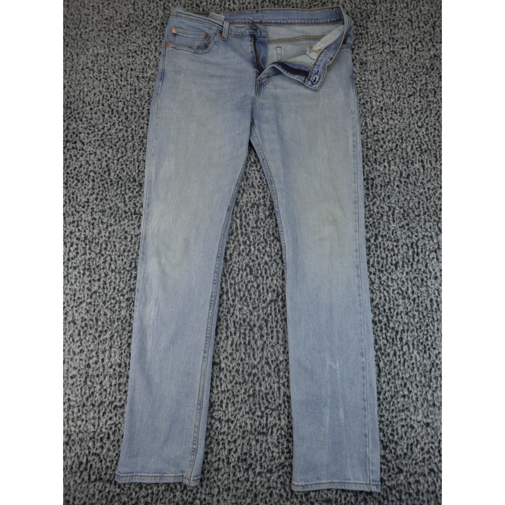 Levis 511‎ Slim Fit Jeans Mens 34 Light Wash Blue Denim Good Condition